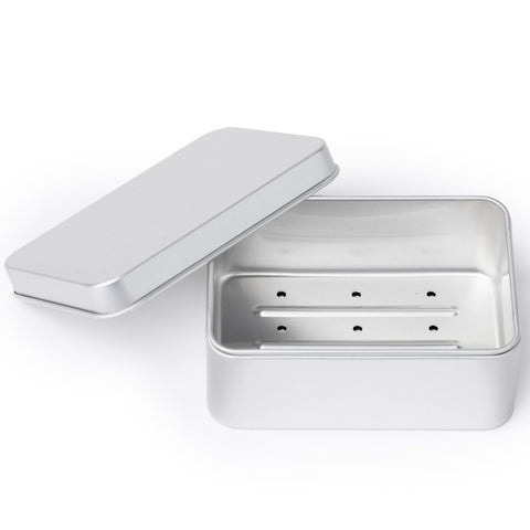 Draining Aluminum Bar Soap Travel Tin